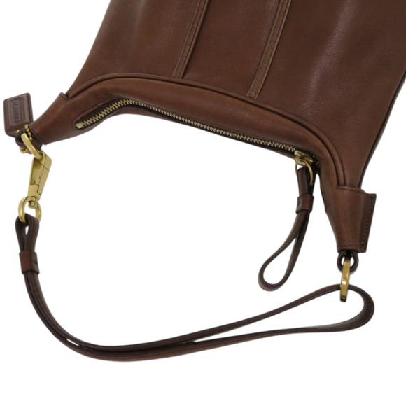 Coach one-shoulder bag, Old leather, brown, shoulder bag 0673 COACH